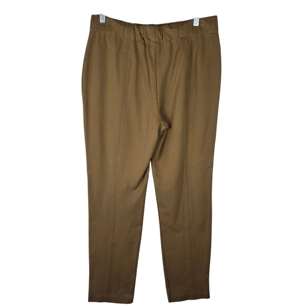 Thalian Women's Camel Colored Super Stretchy Slim Leg Pant Office Cadual Size 4 - Picture 2 of 11